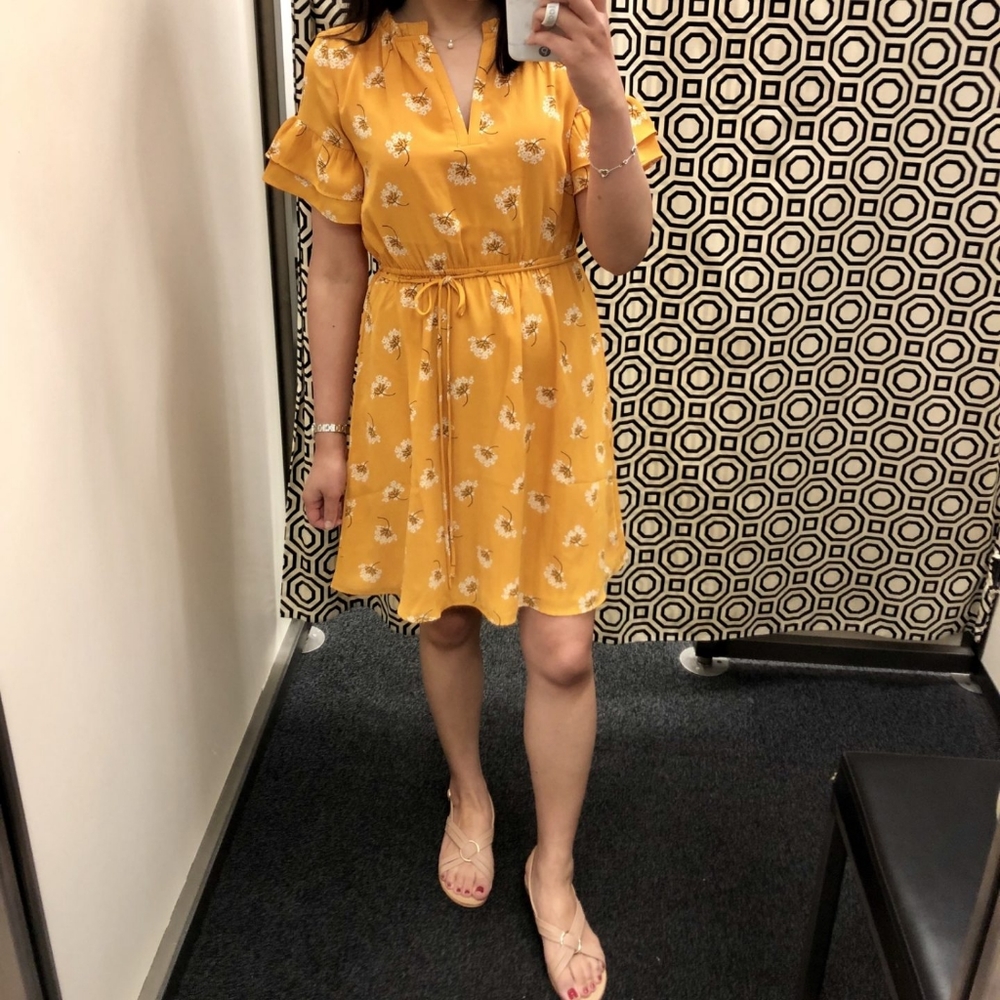 Loft floral belted dress xsp